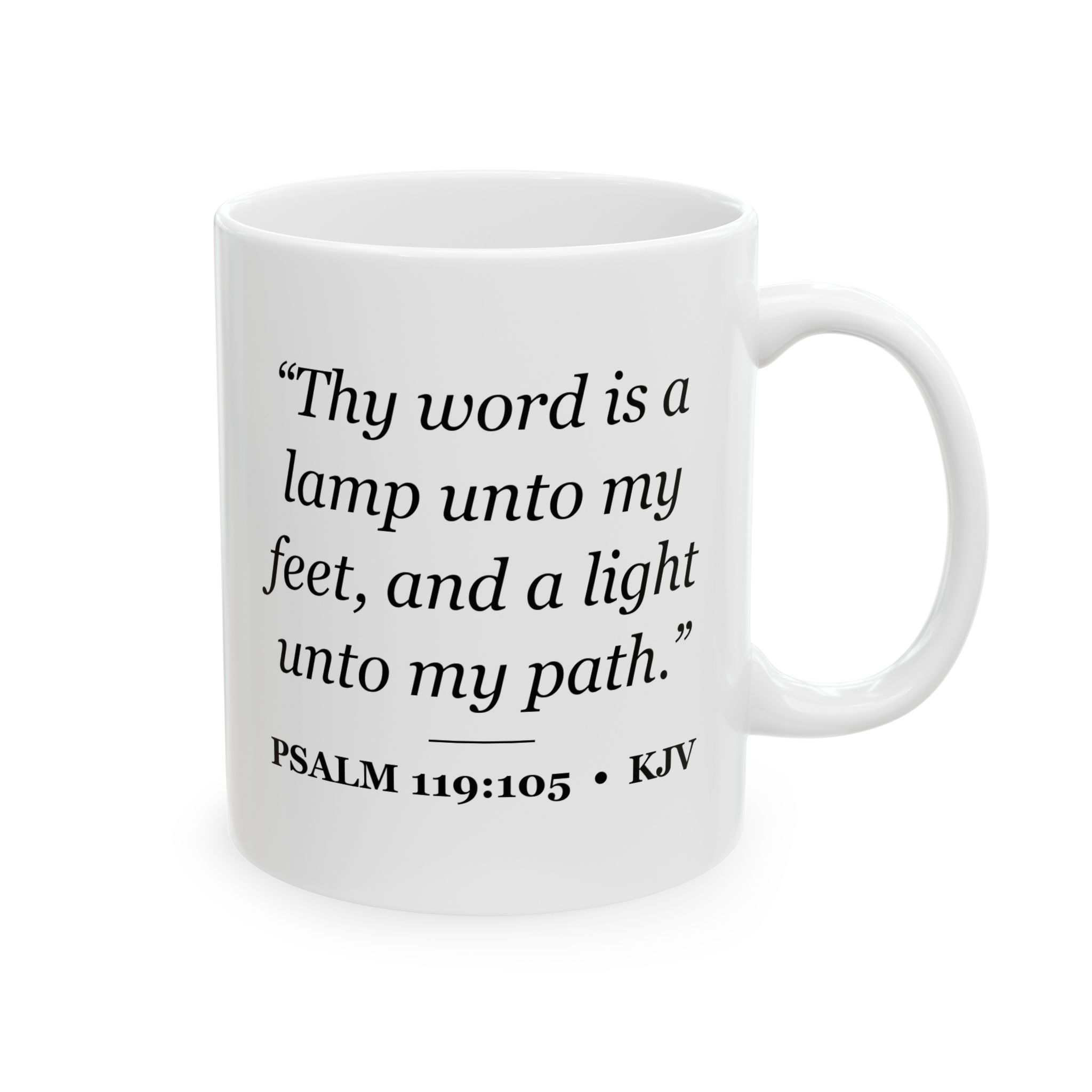 Psalm 119:105 Bible Verse Mug – KJV Scripture Coffee Mug – 11oz/15oz Ceramic Mug - Image 4