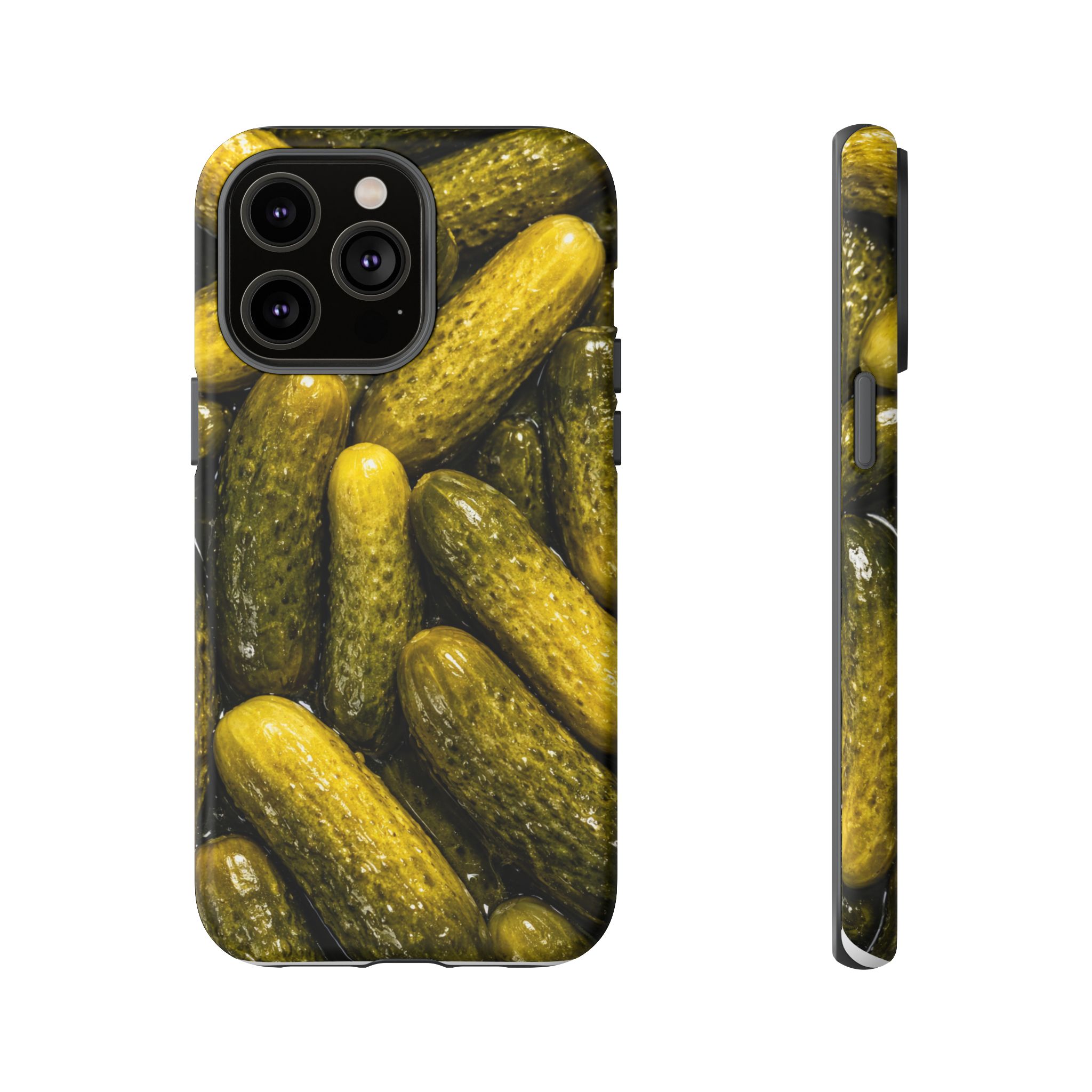 Pickle Pattern iPhone Case — Novelty Pickles Design Protective Case - Image 71