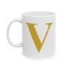 7606624405259616184_2048-1.jpeg Gold Letter V Monogram Mug – Gold Initial Alphabet Coffee Mug – 11oz/15oz Ceramic Mug