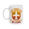 Live Your Life by a Compass Not a Clock Pilot Mug – Aviation Gift Coffee Mug – 11oz/15oz Ceramic Mug