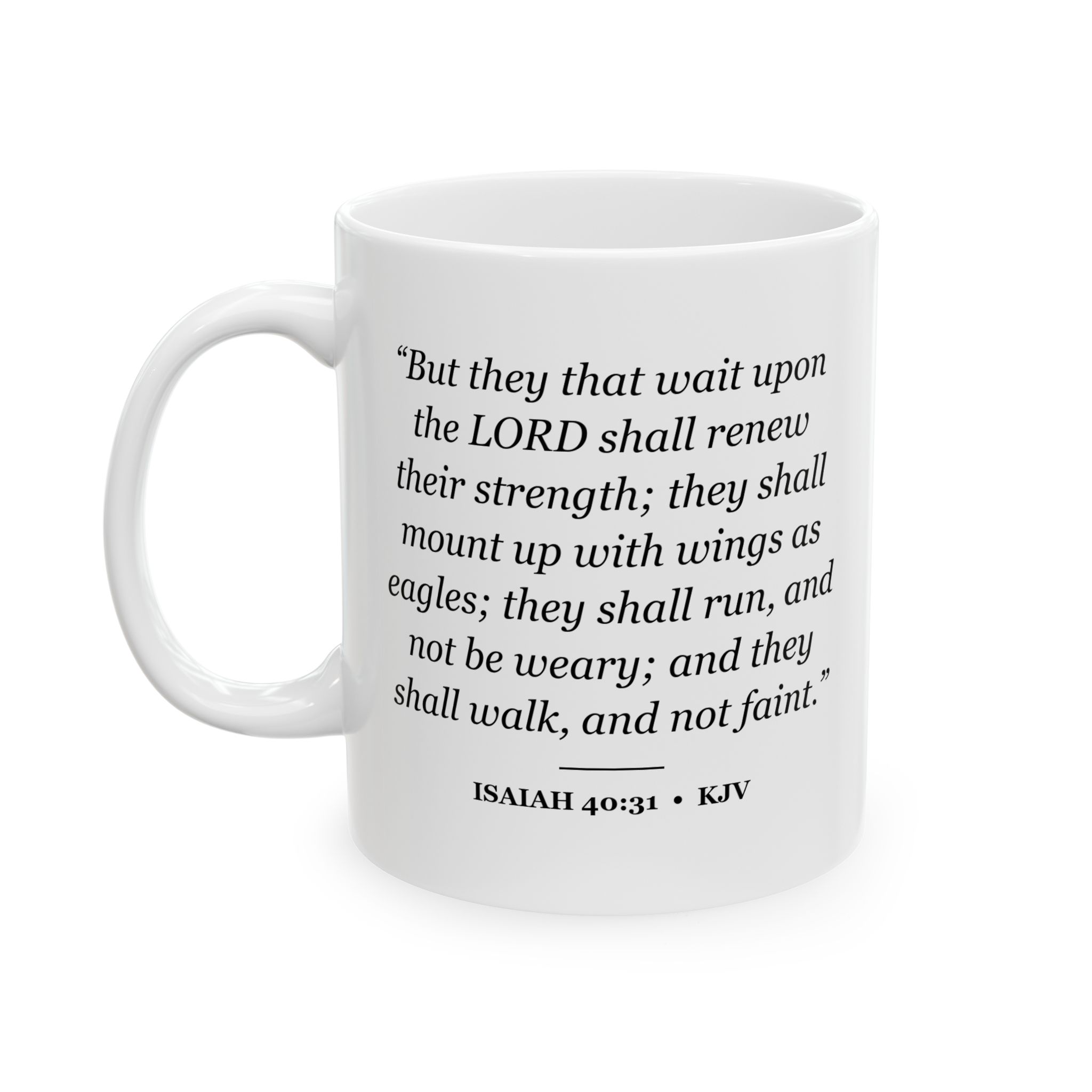 Isaiah 40:31 Bible Verse Mug – KJV Scripture Coffee Mug – 11oz/15oz Ceramic Mug - Image 4