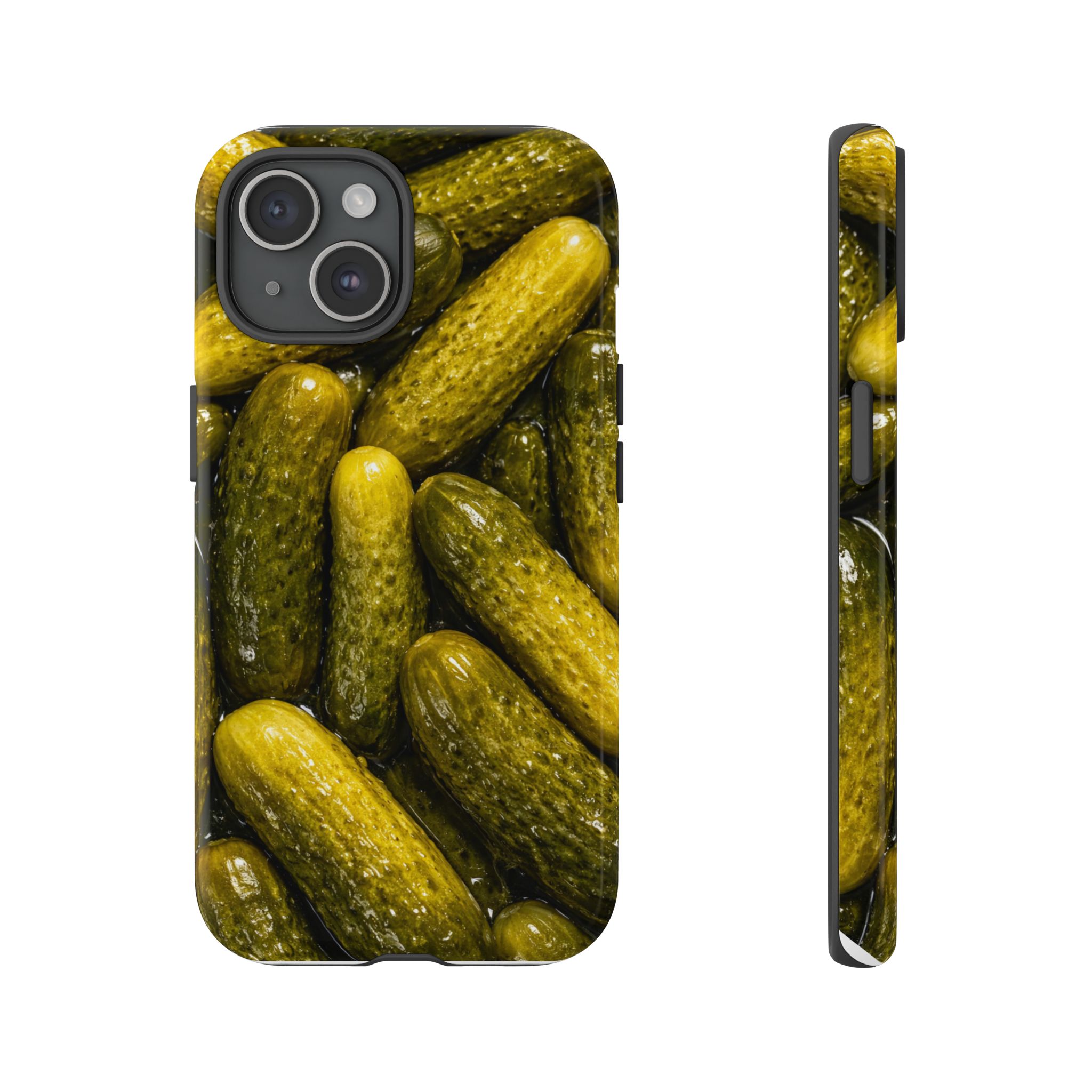 Pickle Pattern iPhone Case — Novelty Pickles Design Protective Case - Image 75