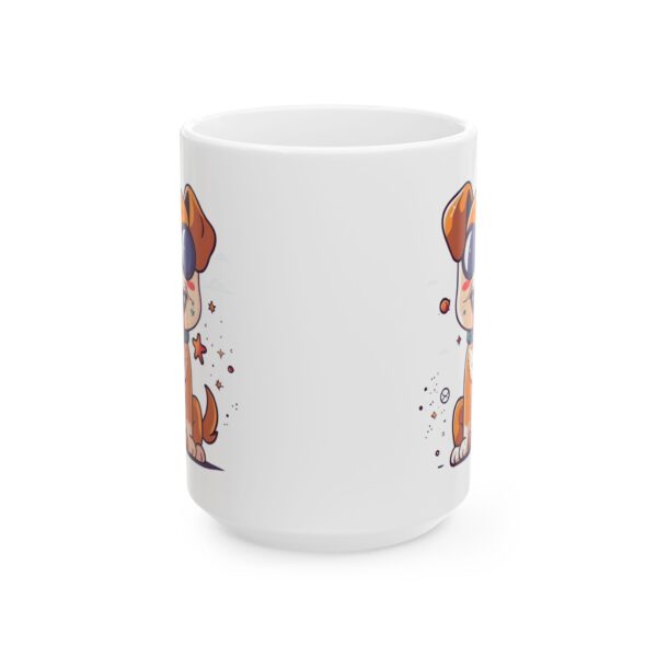 7772092233551598031_2048.jpeg Puppy with Round Sunglasses Dog Lover Mug – Cute Cartoon Puppy Coffee Mug – 11oz/15oz Ceramic Mug