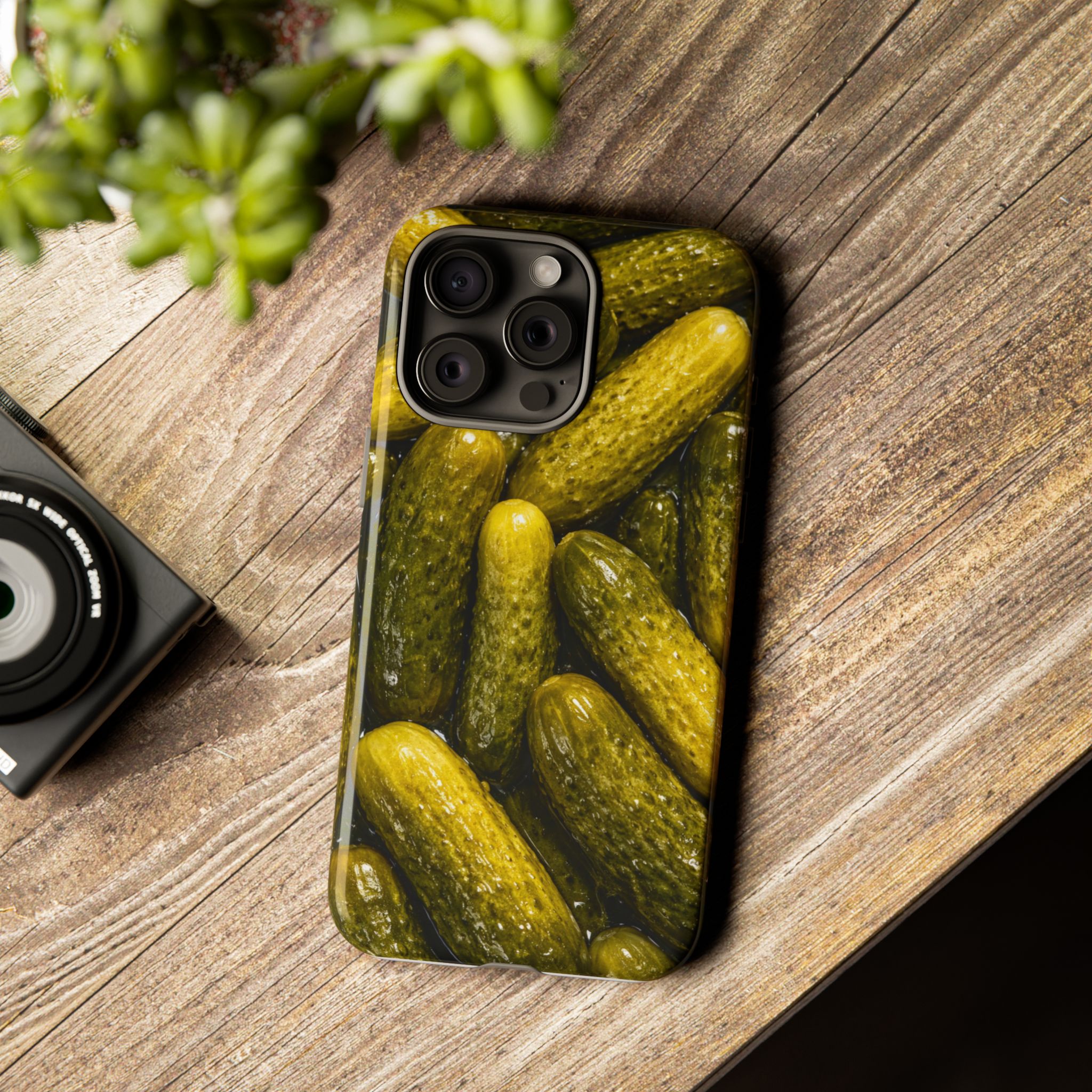Pickle Pattern iPhone Case — Novelty Pickles Design Protective Case - Image 95