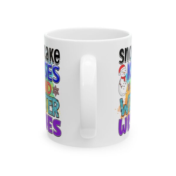 7944394421357990358_2048.jpeg Snowflake Kisses and Winter Wishes Colorful Winter Mug – Cozy Winter Coffee Mug – 11oz/15oz Ceramic Mug