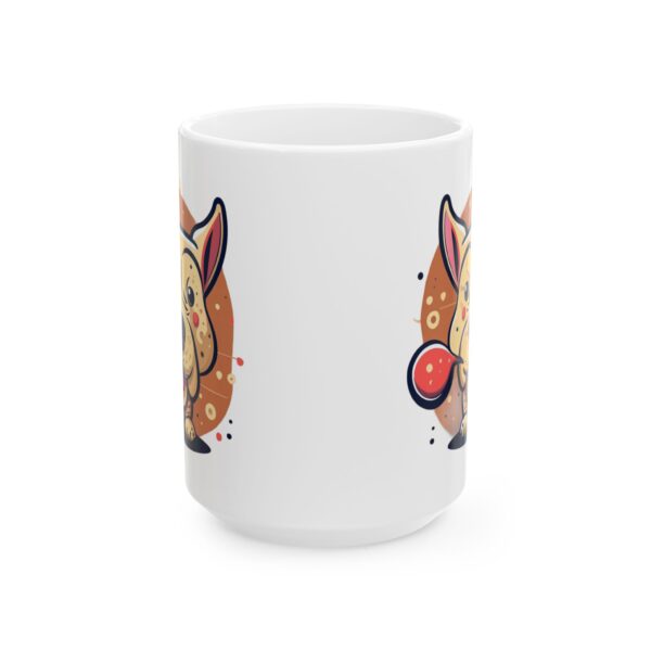 8005070665918314648_2048.jpeg Tough Bulldog with Bubble Dog Lover Mug – Cute Cartoon Puppy Coffee Mug – 11oz/15oz Ceramic Mug