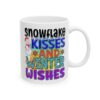 8164288195727238950_2048.jpeg Snowflake Kisses and Winter Wishes Colorful Winter Mug – Cozy Winter Coffee Mug – 11oz/15oz Ceramic Mug