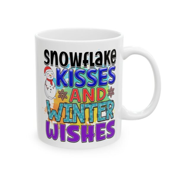 8164288195727238950_2048.jpeg Snowflake Kisses and Winter Wishes Colorful Winter Mug – Cozy Winter Coffee Mug – 11oz/15oz Ceramic Mug