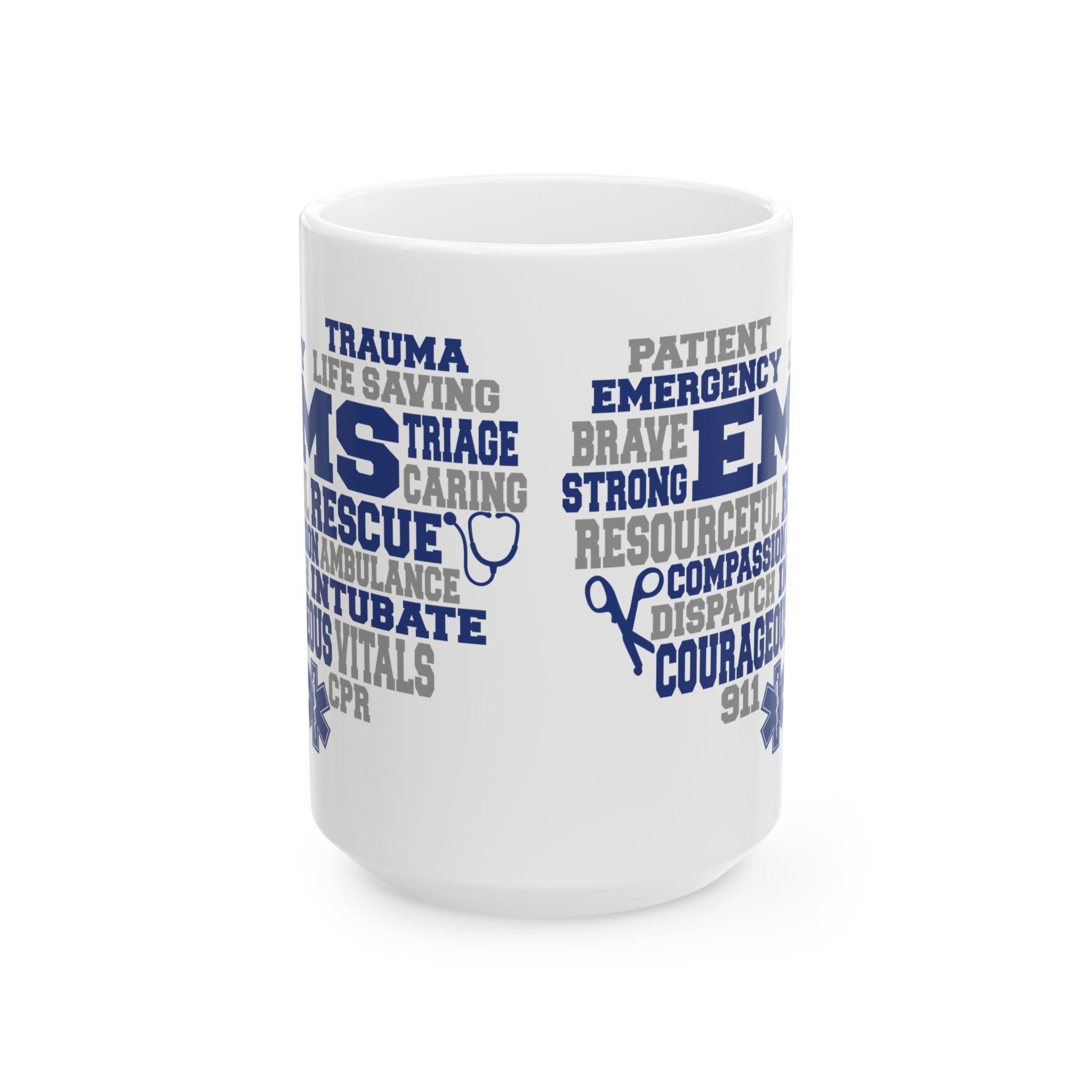 EMS (wordart) – Medical Coffee Mug – 11oz/15oz Ceramic Mug - Image 7