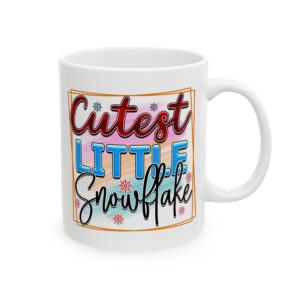 8387987504399428290_2048.jpeg Cutest Little Snowflake Colorful Winter Mug – Cozy Winter Coffee Mug – 11oz/15oz Ceramic Mug