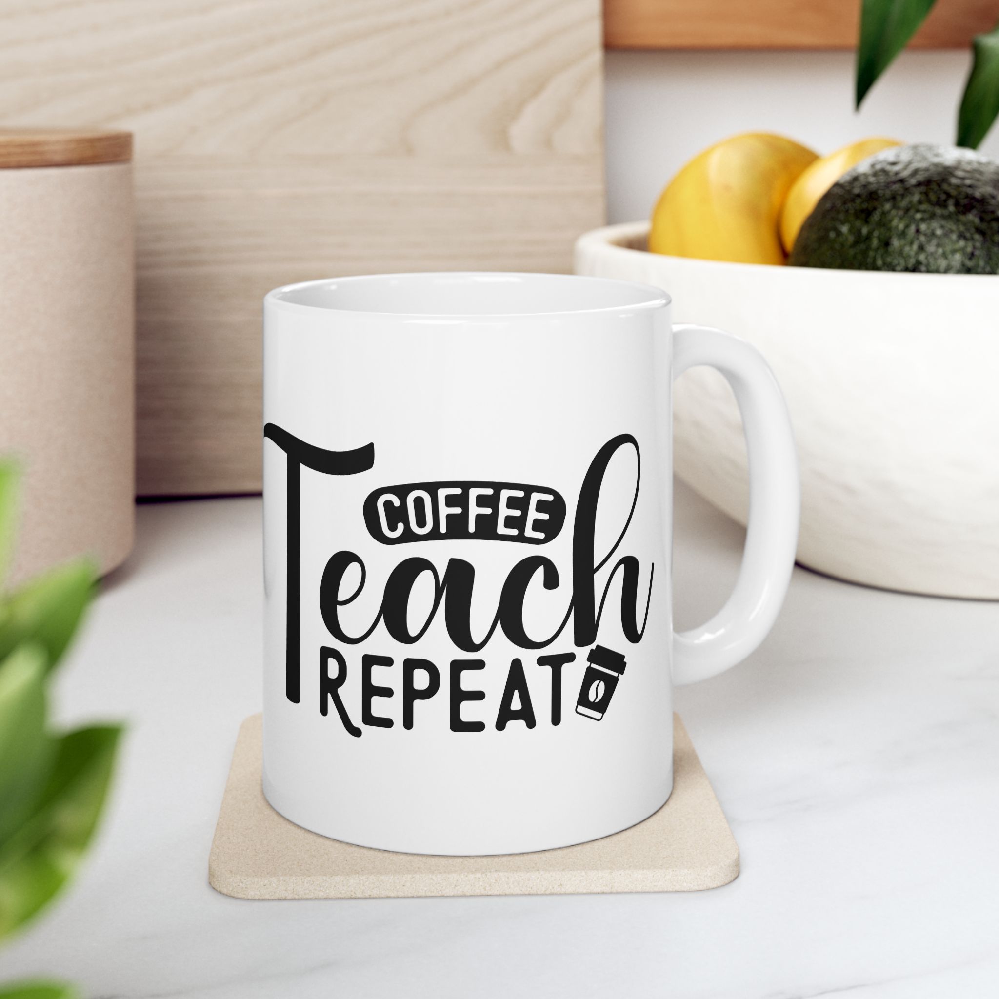 Teacher Coffee Mug – "Coffee, Teach, Repeat" Ceramic Mug (11oz & 15oz) - Image 5