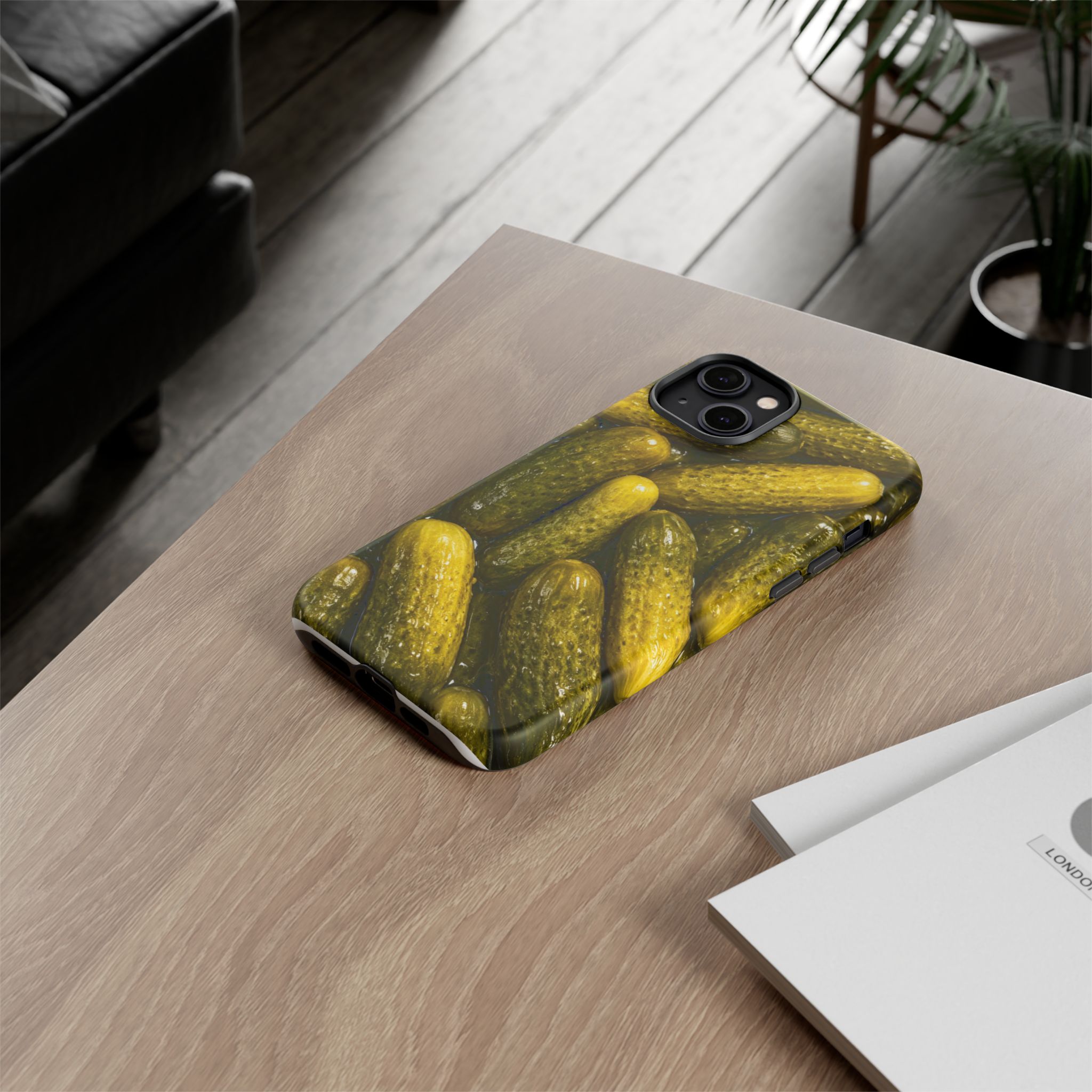 Pickle Pattern iPhone Case — Novelty Pickles Design Protective Case - Image 66