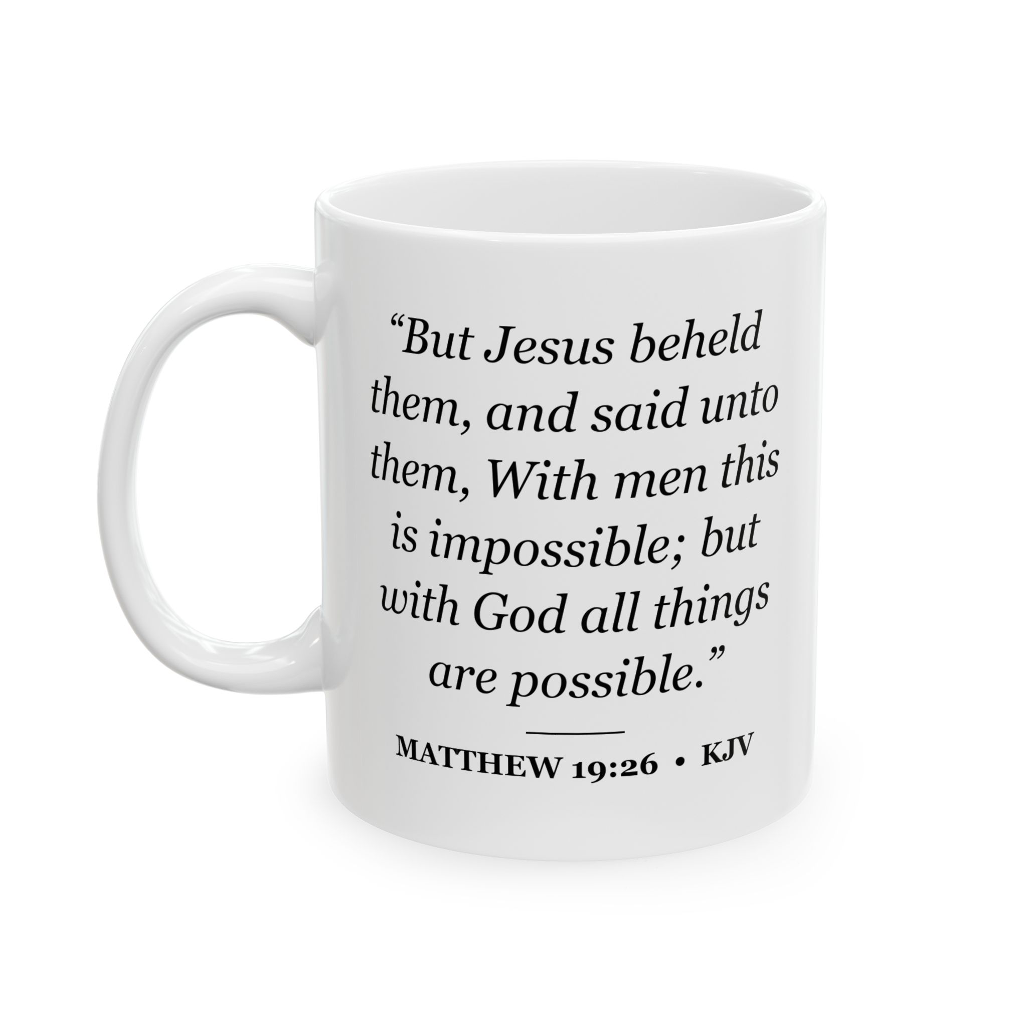 Matthew 19:26 Bible Verse Mug – KJV Scripture Coffee Mug – 11oz/15oz Ceramic Mug - Image 4