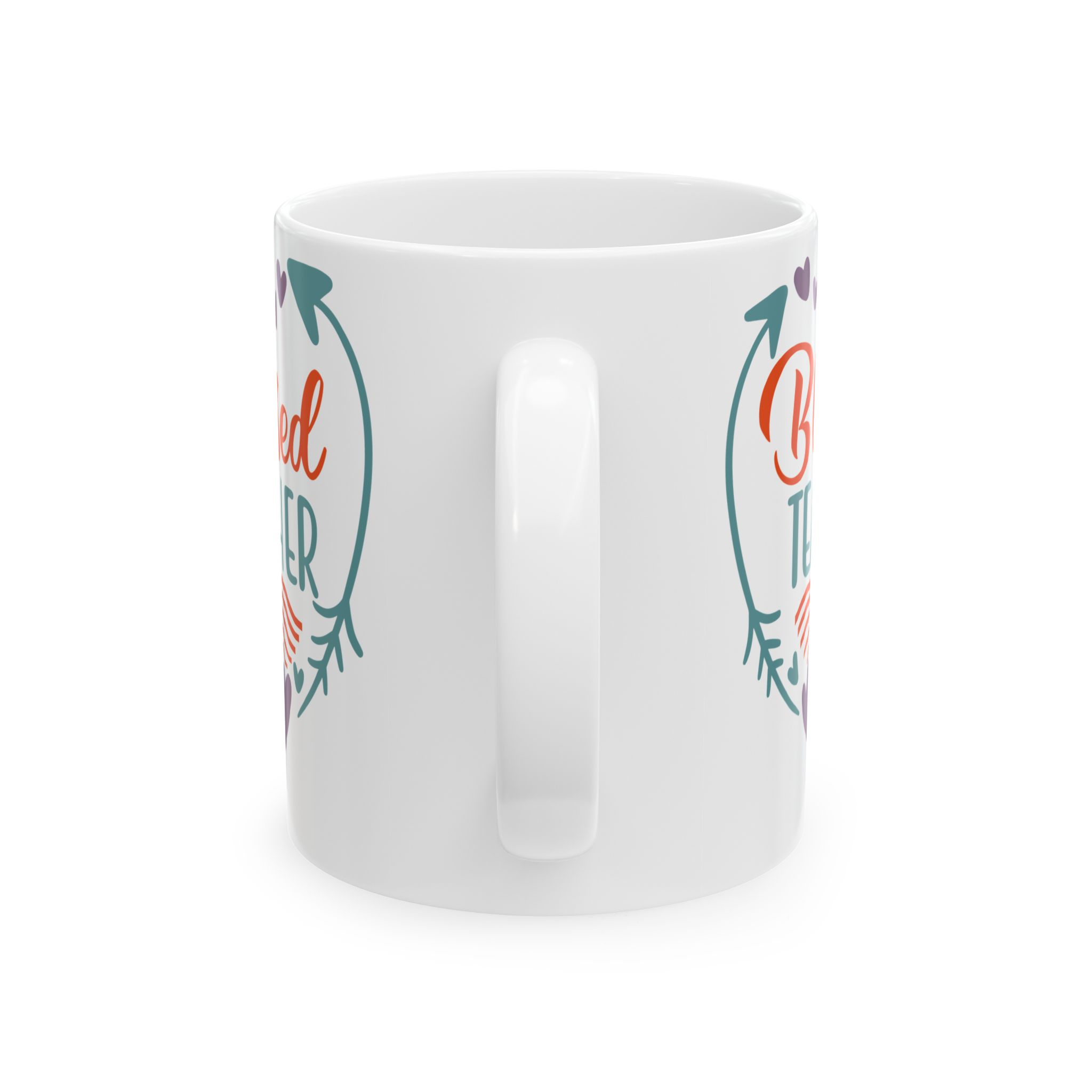 Teacher Appreciation Mug "Blessed Teacher" Ceramic Mug — Floral Arrow Design (11oz & 15oz) - Image 4