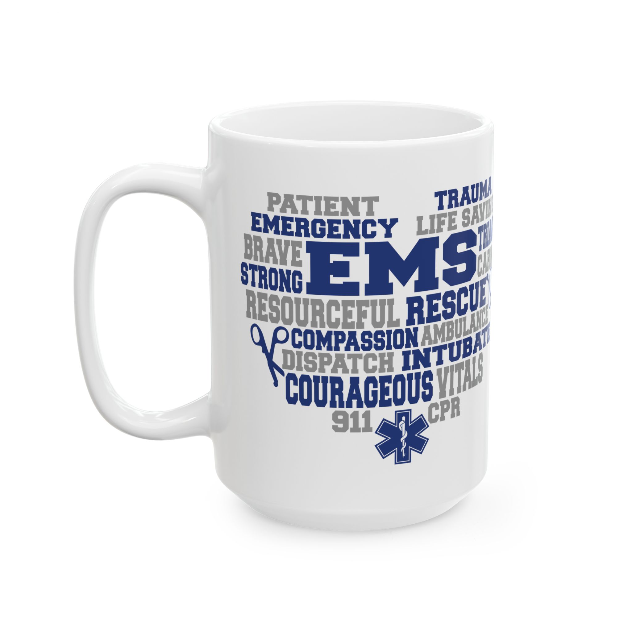 EMS (wordart) – Medical Coffee Mug – 11oz/15oz Ceramic Mug - Image 8