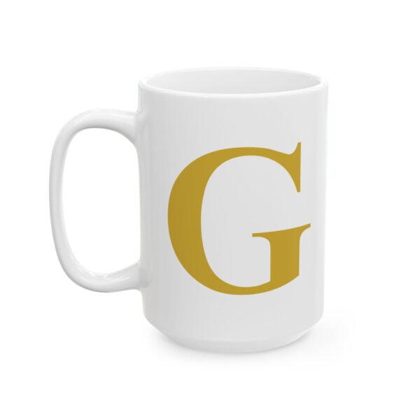8991718138591394163_2048-1.jpeg Gold Letter G Monogram Mug – Gold Initial Alphabet Coffee Mug – 11oz/15oz Ceramic Mug