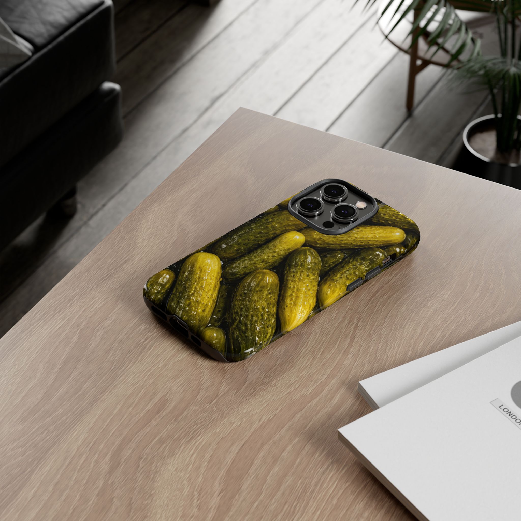Pickle Pattern iPhone Case — Novelty Pickles Design Protective Case - Image 54