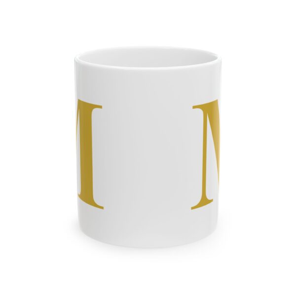 9079650336744879789_2048-1.jpeg Gold Letter M Monogram Mug – Gold Initial Alphabet Coffee Mug – 11oz/15oz Ceramic Mug