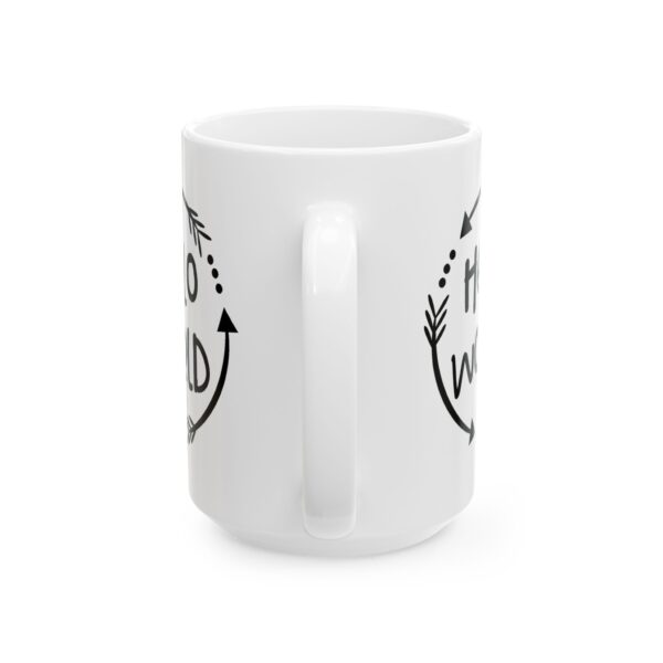 9110831995061837289_2048.jpeg Hello World Arrow Circle Mug – Funny Gift Coffee Mug – 11oz/15oz Ceramic Mug