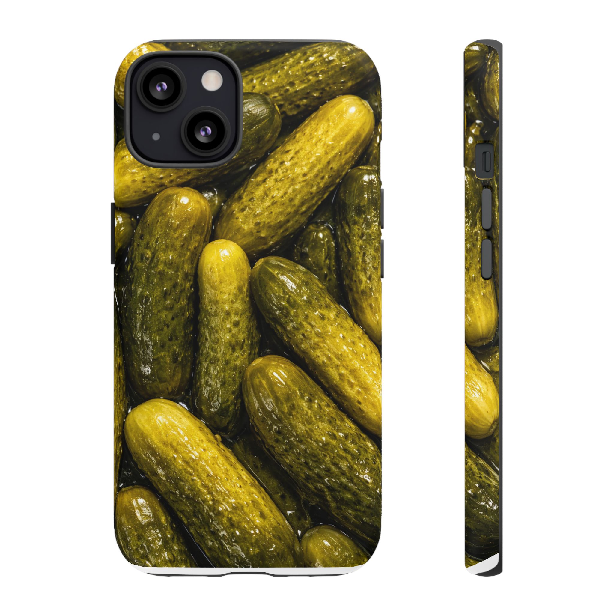 Pickle Pattern iPhone Case — Novelty Pickles Design Protective Case - Image 29