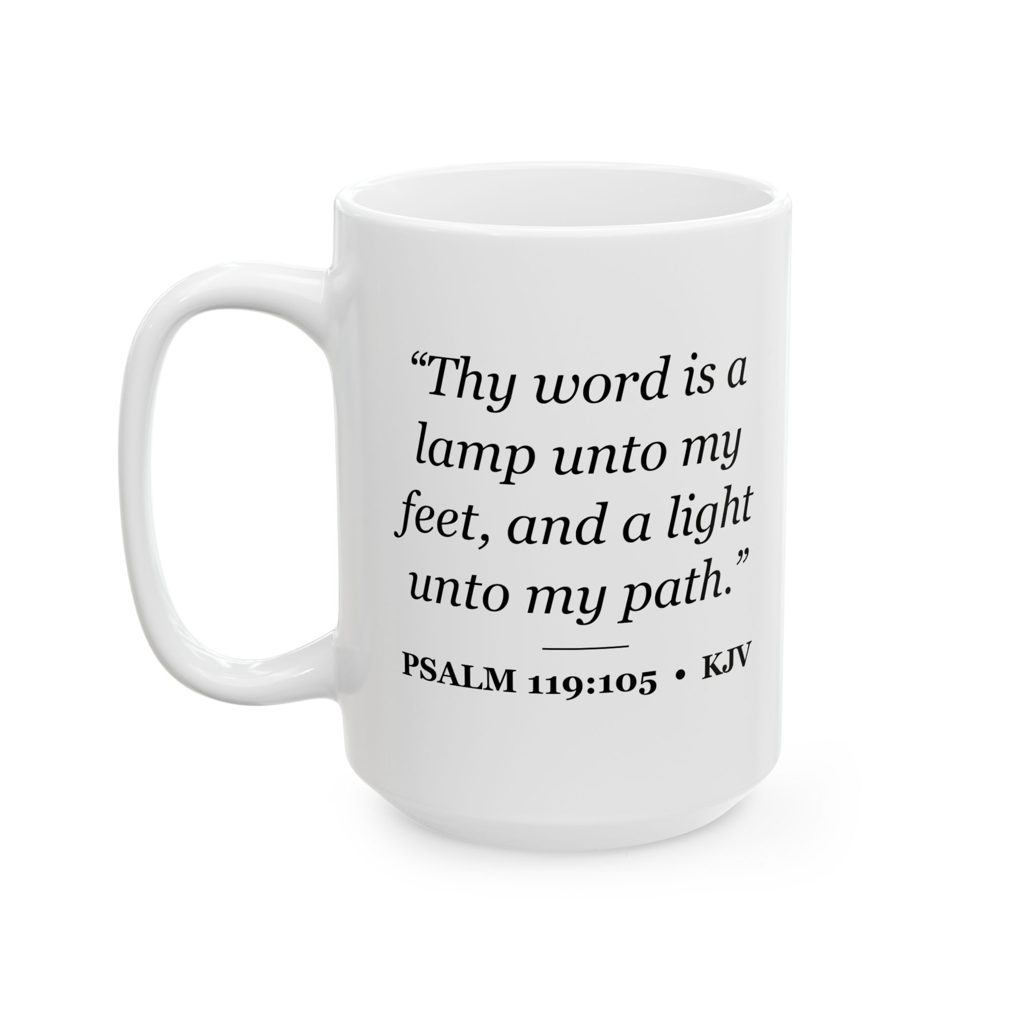 Psalm 119:105 Bible Verse Mug – KJV Scripture Coffee Mug – 11oz/15oz Ceramic Mug - Image 7