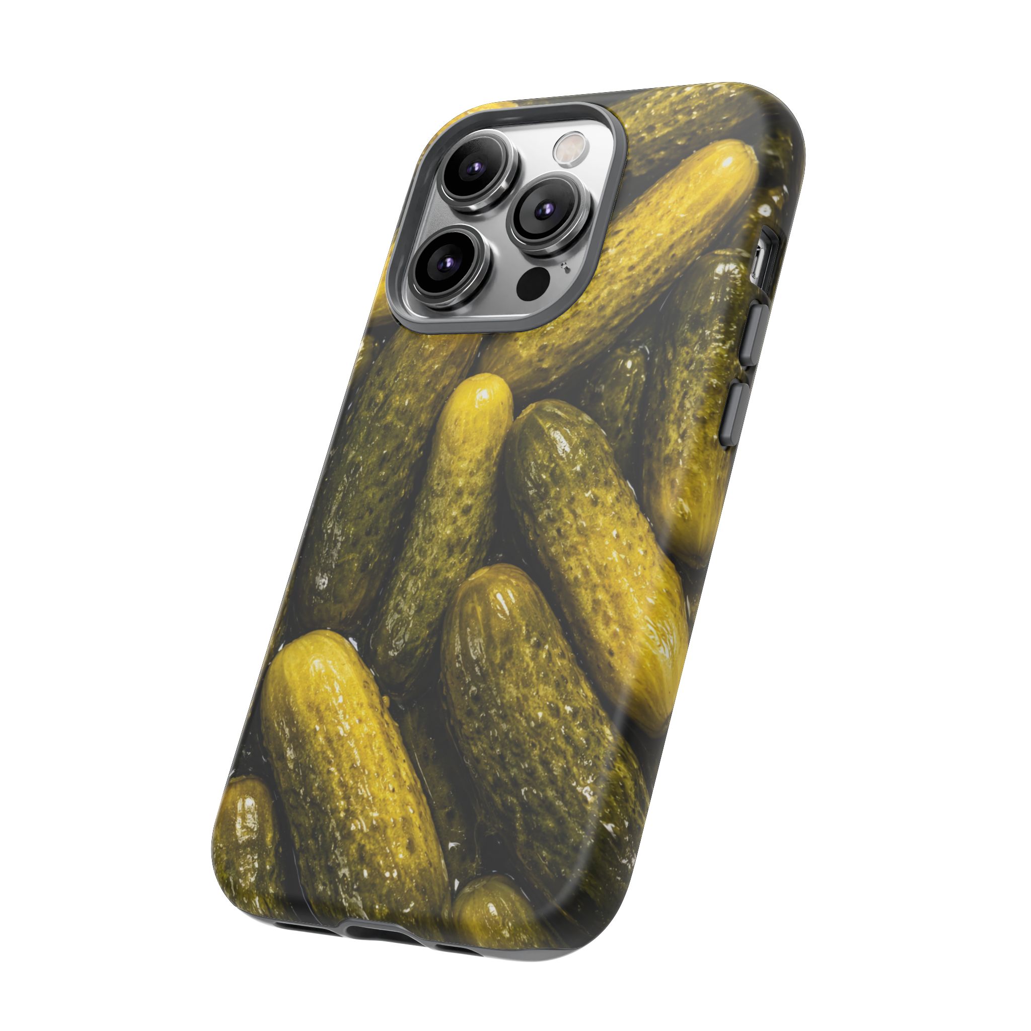 Pickle Pattern iPhone Case — Novelty Pickles Design Protective Case - Image 56