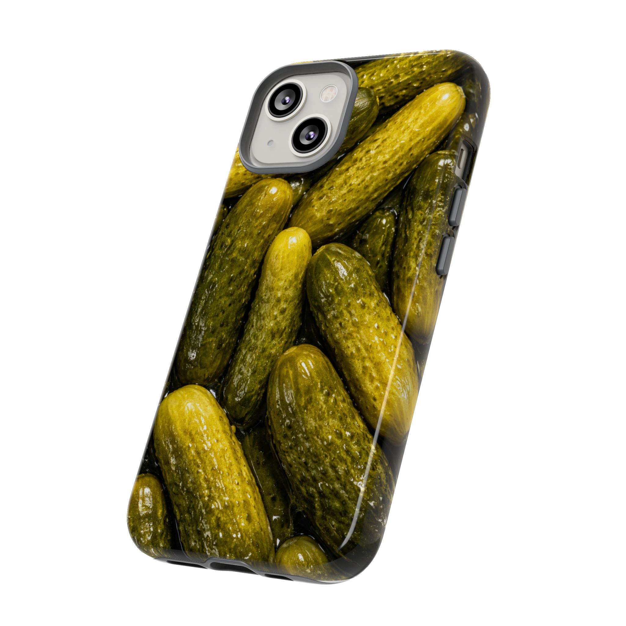 Pickle Pattern iPhone Case — Novelty Pickles Design Protective Case - Image 44