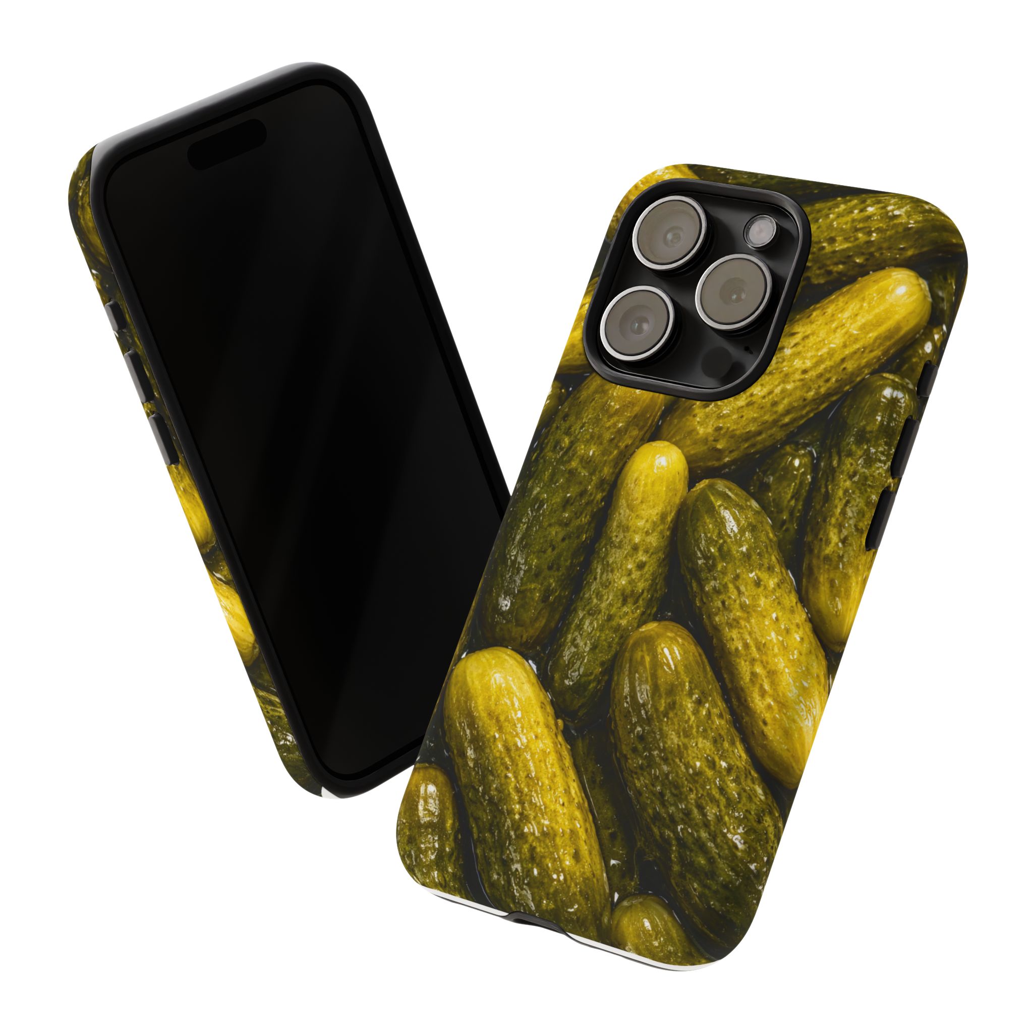 Pickle Pattern iPhone Case — Novelty Pickles Design Protective Case - Image 91