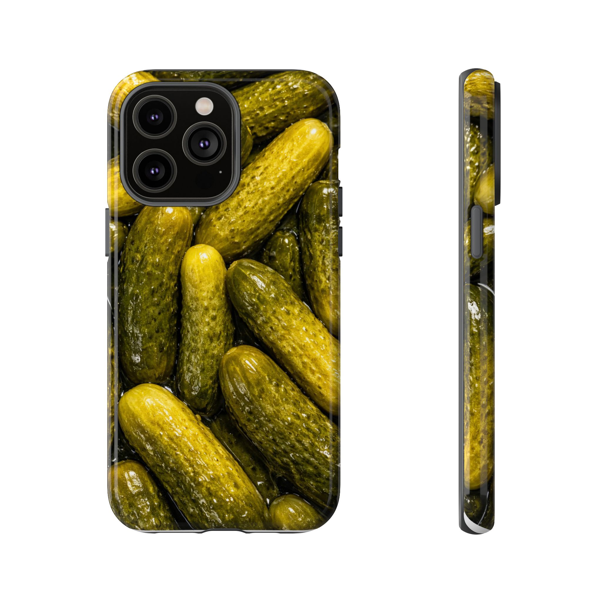 Pickle Pattern iPhone Case — Novelty Pickles Design Protective Case - Image 67