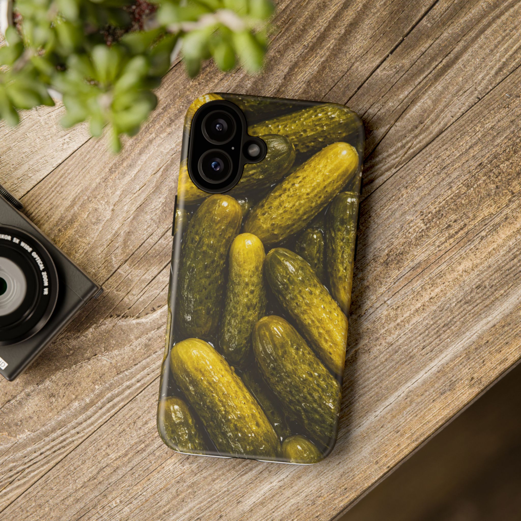 Pickle Pattern iPhone Case — Novelty Pickles Design Protective Case - Image 114