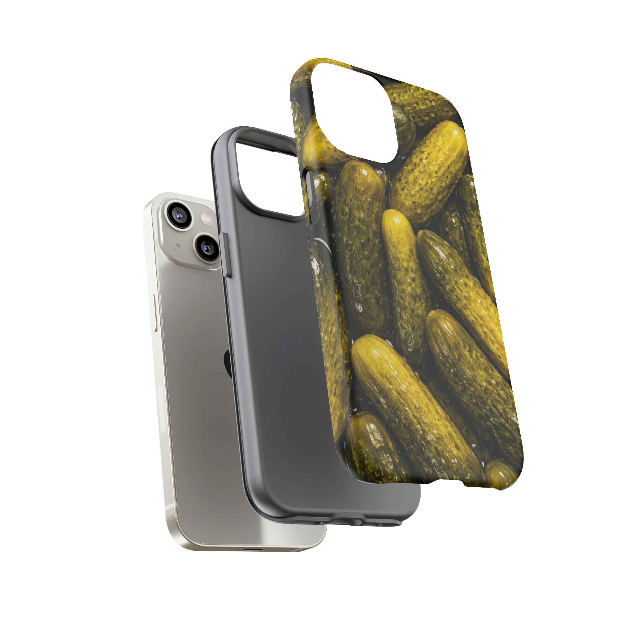 Pickle Pattern iPhone Case — Novelty Pickles Design Protective Case - Image 49