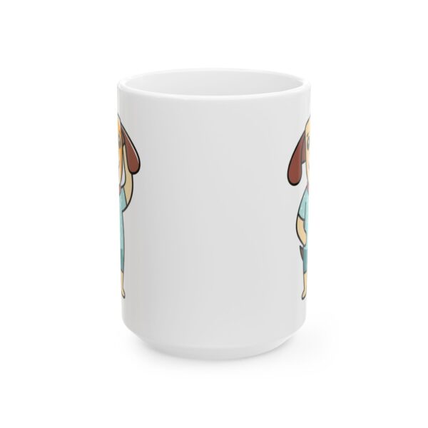 9605751446583727487_2048.jpeg Dog in Polka Dot Shirt Dog Lover Mug – Cute Cartoon Puppy Coffee Mug – 11oz/15oz Ceramic Mug