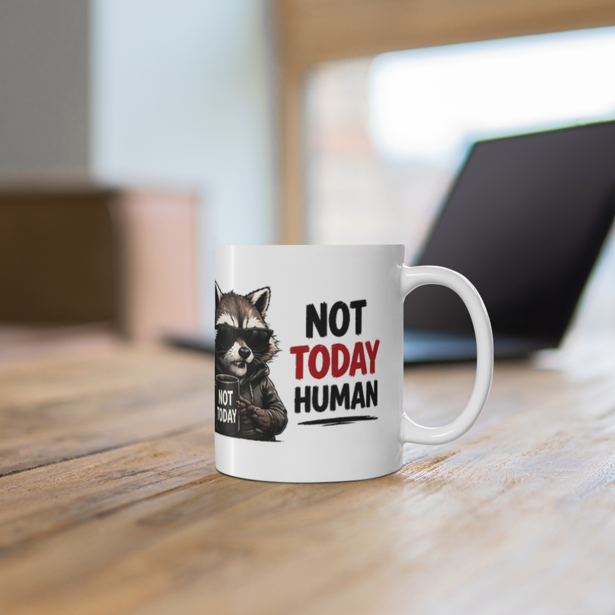 Not Today Raccoon Mug — Funny "Not Today" Coffee Cup for Lazy Mornings - Image 4