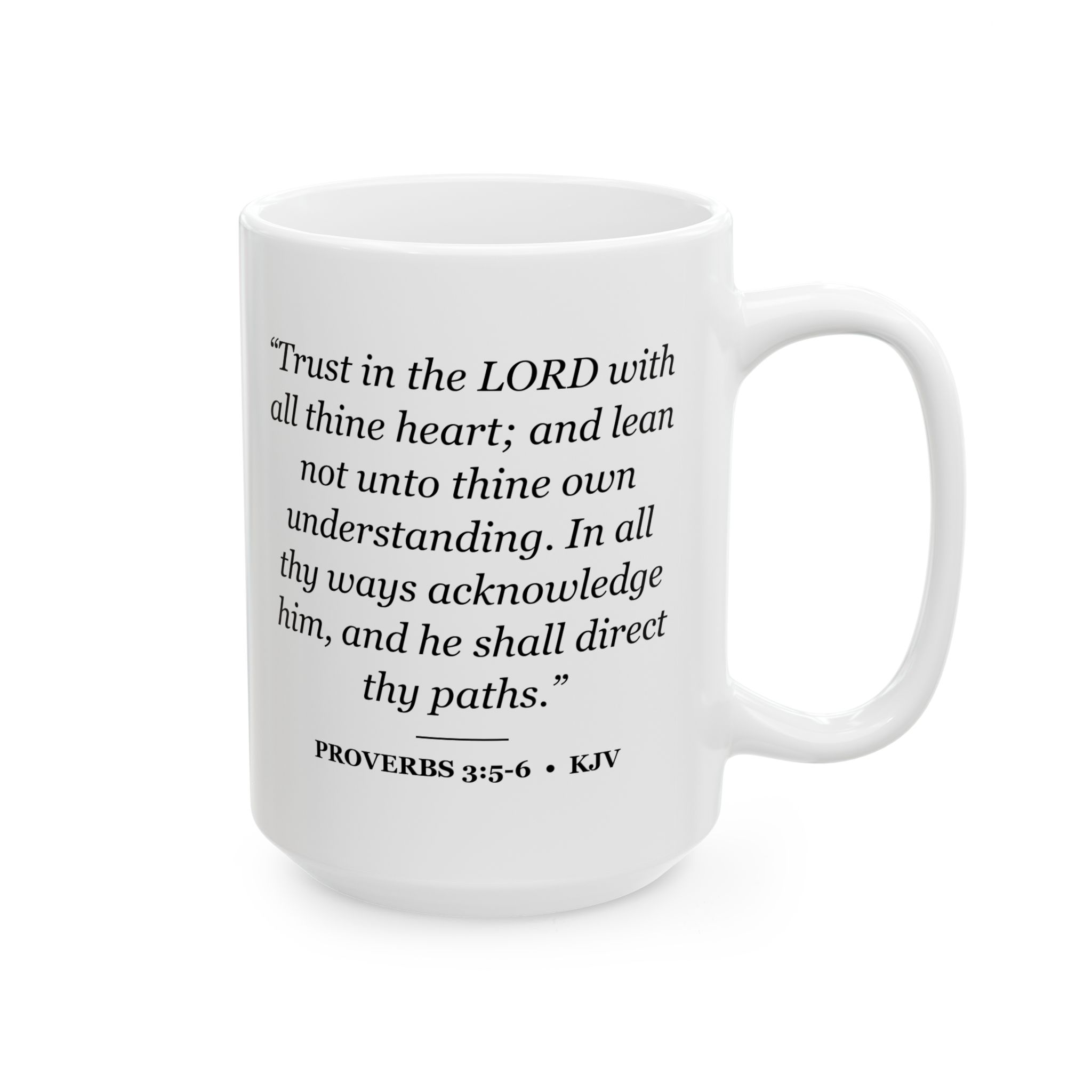 Proverbs 3:5-6 Bible Verse Mug – KJV Scripture Coffee Mug – 11oz/15oz Ceramic Mug - Image 8