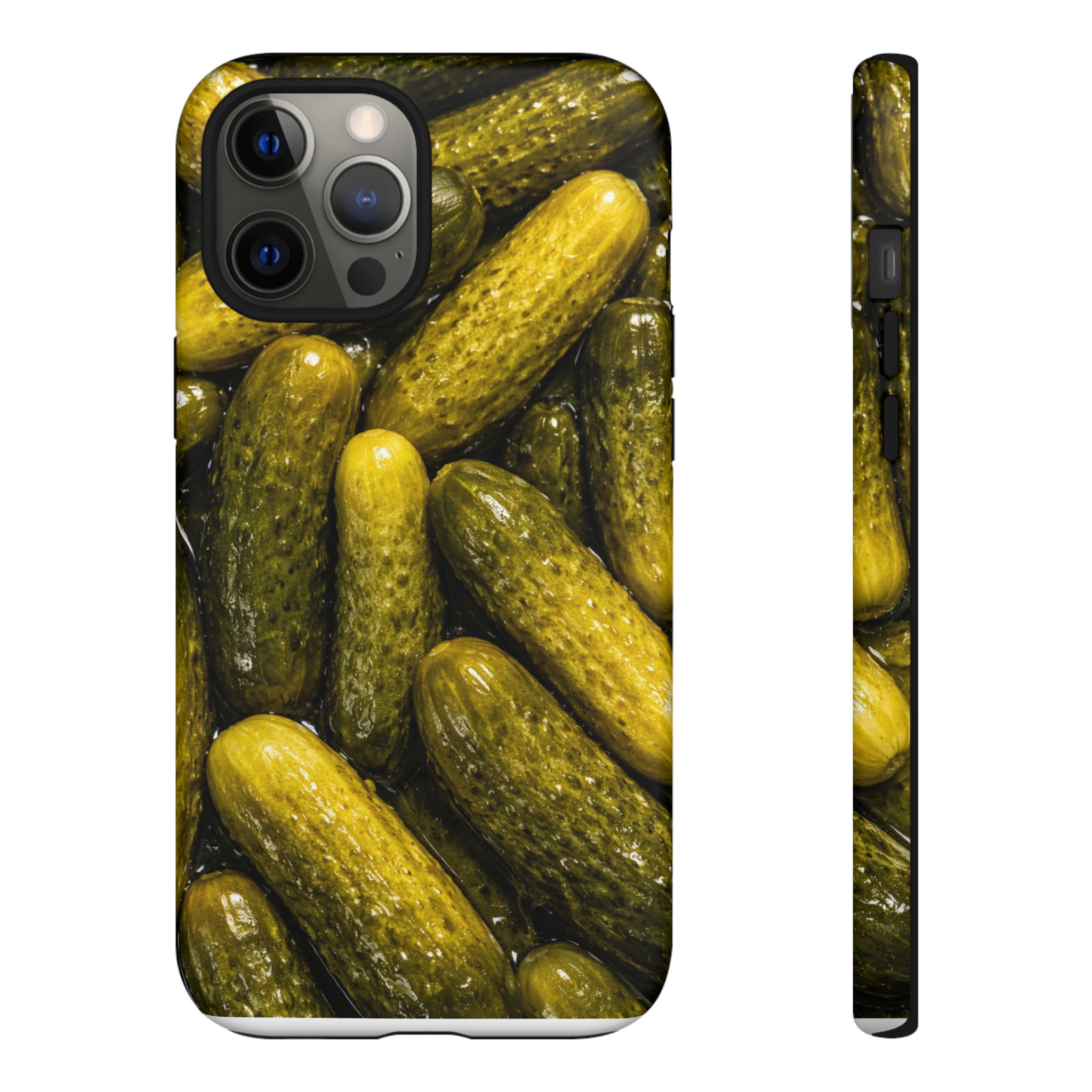 Pickle Pattern iPhone Case — Novelty Pickles Design Protective Case - Image 26