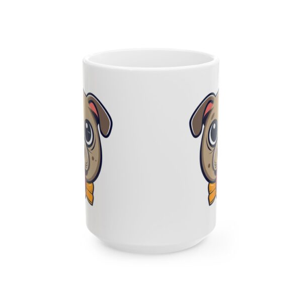 9852199526362316700_2048.jpeg Pup with Yellow Bow Tie Dog Lover Mug – Cute Cartoon Puppy Coffee Mug – 11oz/15oz Ceramic Mug