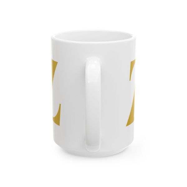 9881285495967891545_2048.jpeg Gold Letter Z Monogram Mug – Gold Initial Alphabet Coffee Mug – 11oz/15oz Ceramic Mug