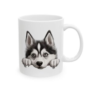 Siberian Husky Peeking Dog Mug – Dog Lover Coffee Mug – 11oz/15oz Ceramic Mug - 10071_0_right.jpg Siberian Husky Peeking Dog Mug – Dog Lover Coffee Mug – 11oz/15oz Ceramic Mug
