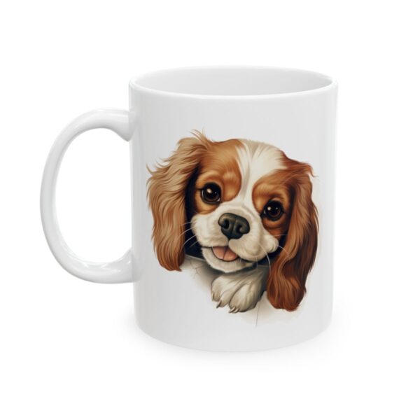 Cavalier King Charles Spaniel Peeking Dog Mug – Dog Lover Coffee Mug – 11oz/15oz Ceramic Mug