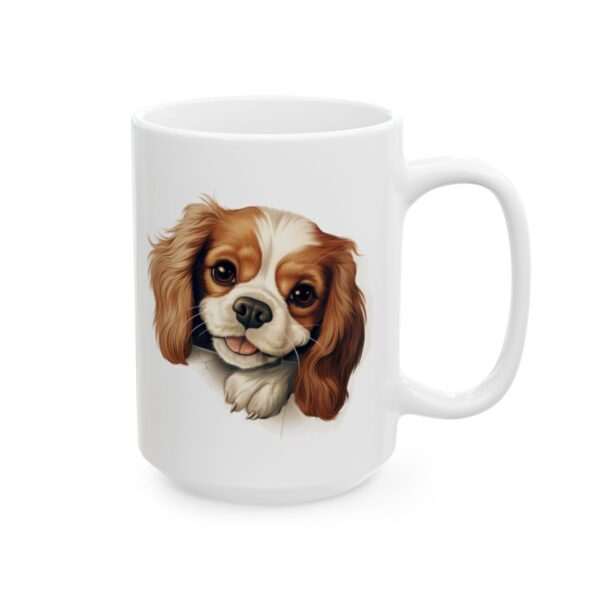 Cavalier King Charles Spaniel Peeking Dog Mug – Dog Lover Coffee Mug – 11oz/15oz Ceramic Mug