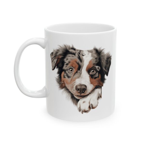 Australian Shepherd Peeking Dog Mug – Dog Lover Coffee Mug – 11oz/15oz Ceramic Mug