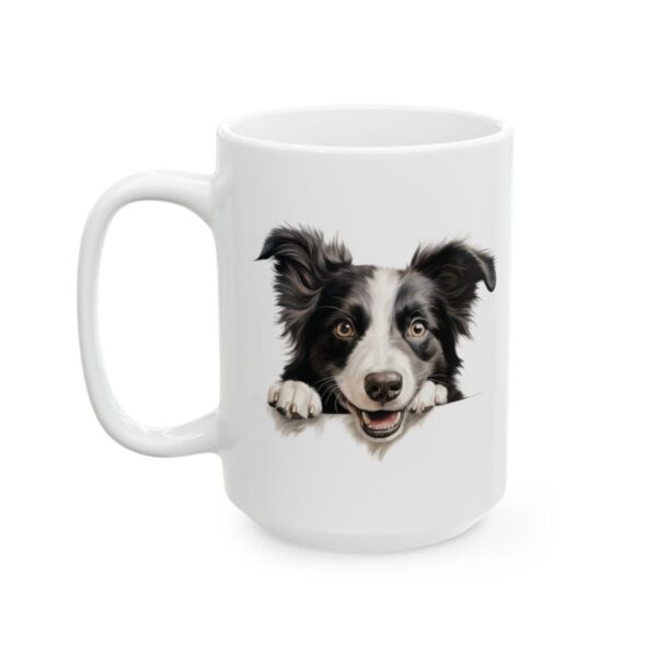 Border Collie Peeking Dog Mug – Dog Lover Coffee Mug – 11oz/15oz Ceramic Mug