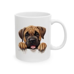 Mastiff Peeking Dog Mug – Dog Lover Coffee Mug – 11oz/15oz Ceramic Mug