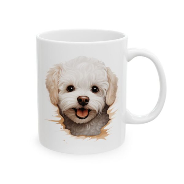 Bichon Frise Peeking Dog Mug – Dog Lover Coffee Mug – 11oz/15oz Ceramic Mug