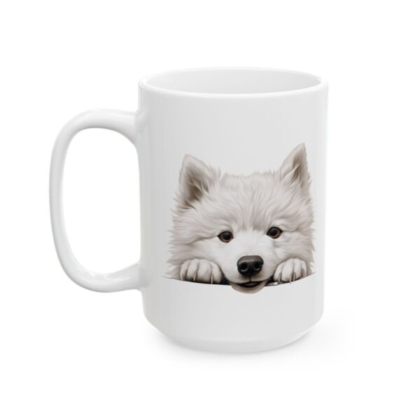 Samoyed Peeking Dog Mug – Dog Lover Coffee Mug – 11oz/15oz Ceramic Mug - 10216_3_left.jpg Samoyed Peeking Dog Mug – Dog Lover Coffee Mug – 11oz/15oz Ceramic Mug