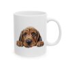 Bloodhound Peeking Dog Mug – Dog Lover Coffee Mug – 11oz/15oz Ceramic Mug