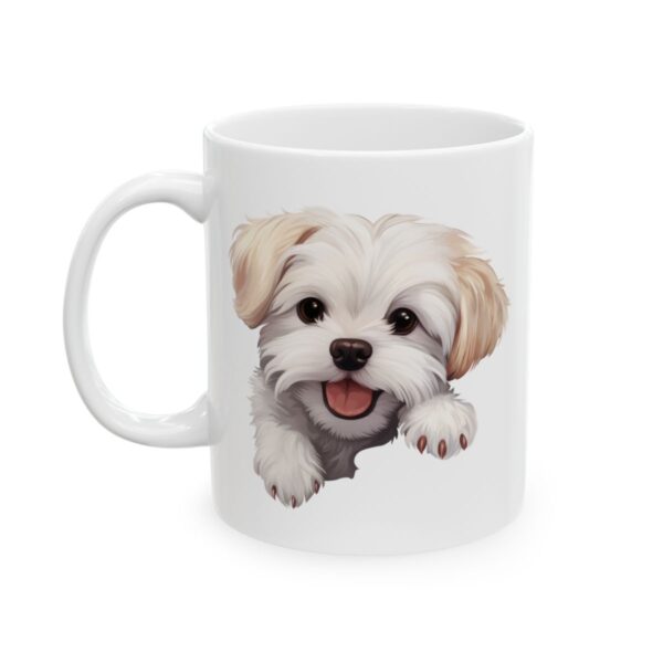 Maltese Peeking Dog Mug – Dog Lover Coffee Mug – 11oz/15oz Ceramic Mug - 10273_1_left.jpg Maltese Peeking Dog Mug – Dog Lover Coffee Mug – 11oz/15oz Ceramic Mug