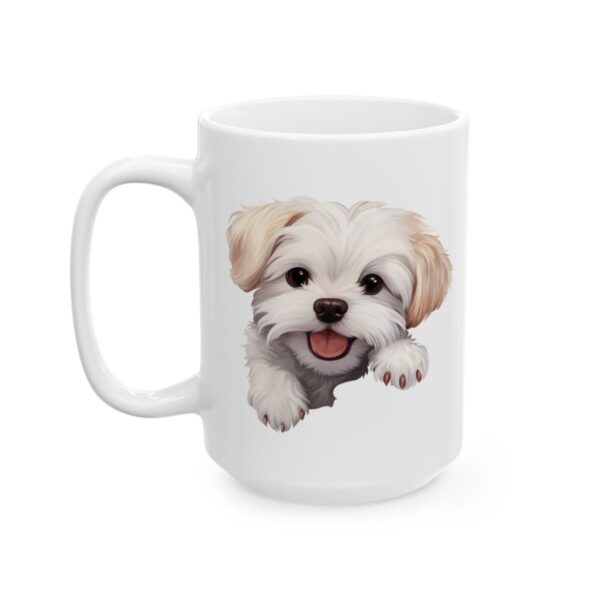 Maltese Peeking Dog Mug – Dog Lover Coffee Mug – 11oz/15oz Ceramic Mug - 10273_3_left.jpg Maltese Peeking Dog Mug – Dog Lover Coffee Mug – 11oz/15oz Ceramic Mug