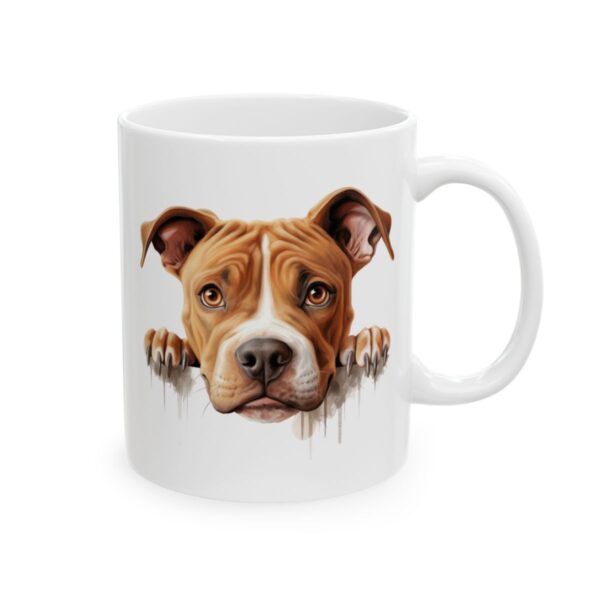 American Pit Bull Terrier Peeking Dog Mug – Dog Lover Coffee Mug – 11oz/15oz Ceramic Mug - 10279_0_right.jpg American Pit Bull Terrier Peeking Dog Mug – Dog Lover Coffee Mug – 11oz/15oz Ceramic Mug
