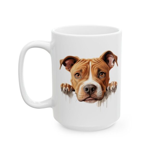 American Pit Bull Terrier Peeking Dog Mug – Dog Lover Coffee Mug – 11oz/15oz Ceramic Mug - 10279_3_left.jpg American Pit Bull Terrier Peeking Dog Mug – Dog Lover Coffee Mug – 11oz/15oz Ceramic Mug